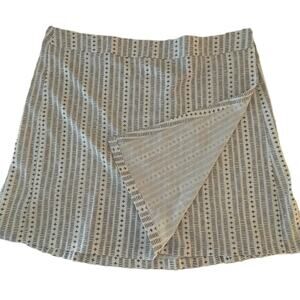 RipSkirt Hawaii‎ Wrap Skirt XL Gray White Travel Swim Coverup Stretch